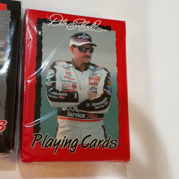 2000 Dale Earnhardt Sr. Embossed tin w 2 decks sealed playing cards - Picture 7 of 7